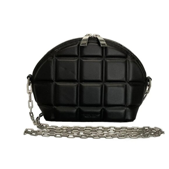 Auth BOTTEGA VENETA Padetto Mini Half Moon - Black Leather - Picture 1 of 14